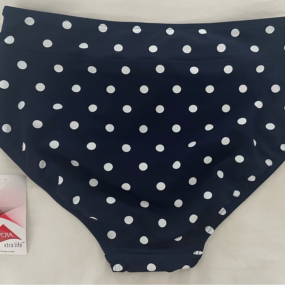 Navy Polka Dot Swim Bottoms